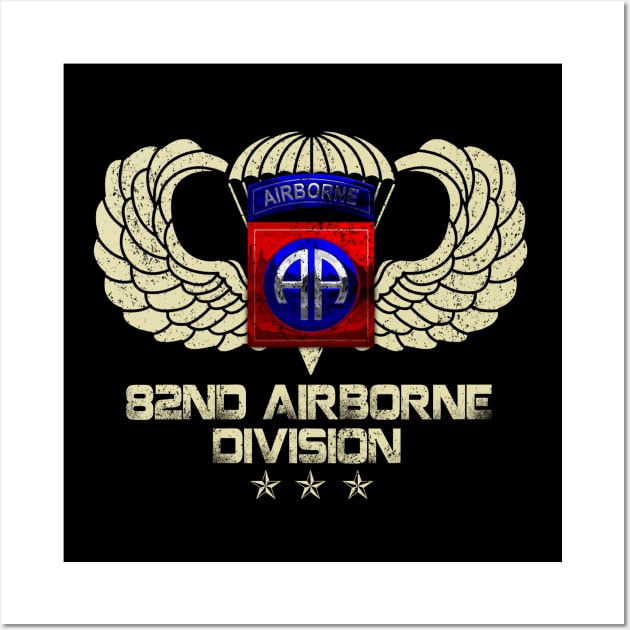 Proud U.S 82nd AIRBORNE Division Veteran Vintage Wall Art by floridadori